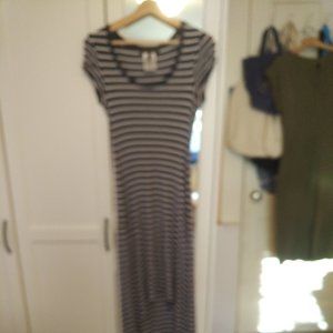 BCBM Maxaria striped dress fishtail hem